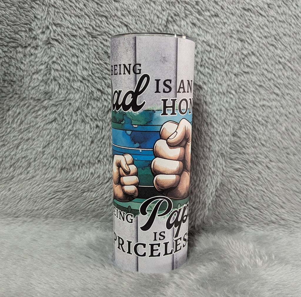 Papa Tumbler Can Be Personalized, Includes A Reusable Straw, Gift For Grandfather, 20oz Tumbler For Hot Or Cold Drinks, Gift For Papa