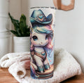 Cowgirl Pony Tumbler With A Glitter Design and Reusable straw, Can Be Personalized, Horse Gift, Cup With Name, Gift For Her, 20oz Tumbler