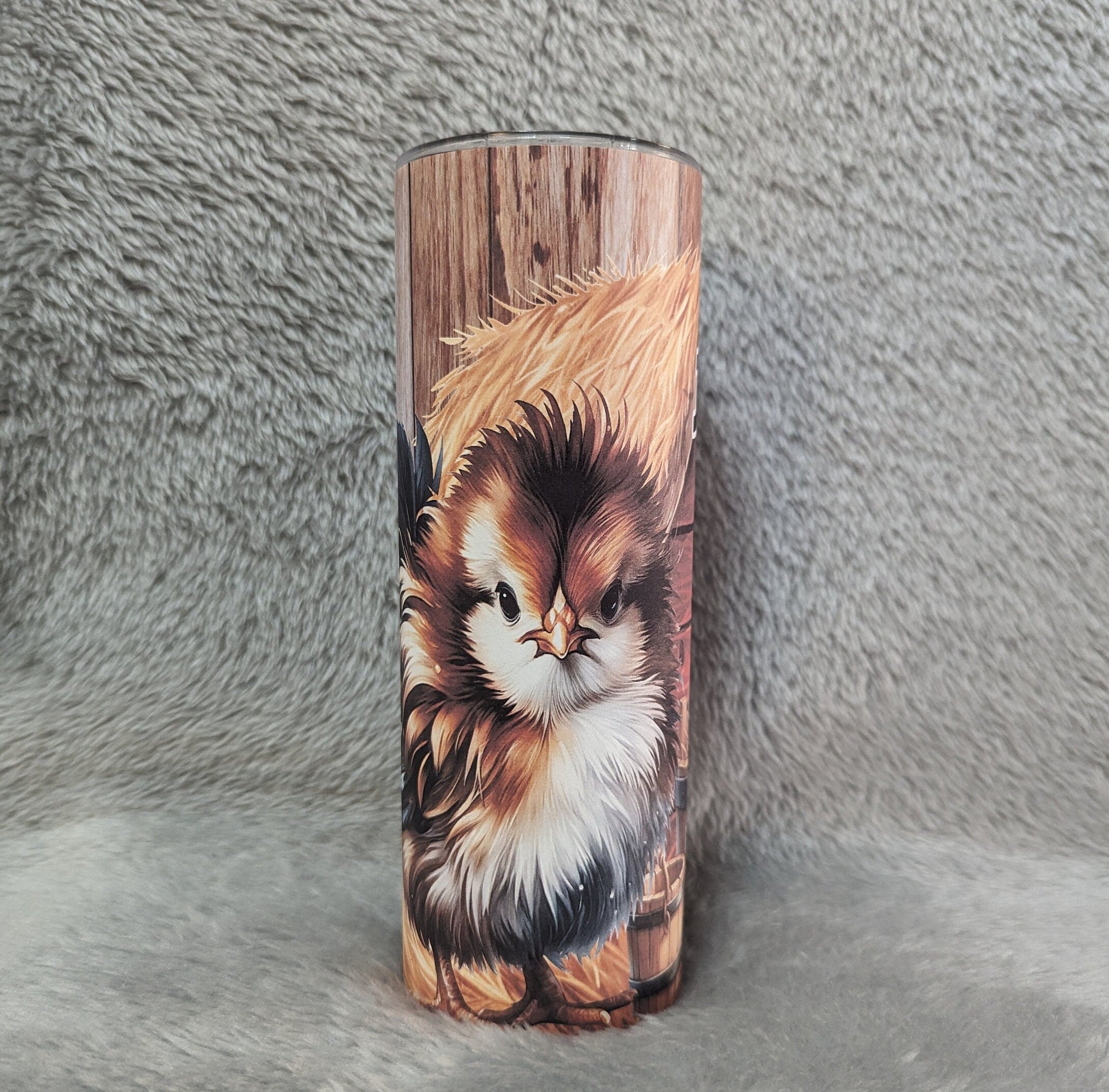 Just A Girl Who Loves Silkies Chicken Tumbler Can Be Personalized, Cute Chicken Lover Tumbler, Includes Reusable Straw, Hot Or Cold Drinks