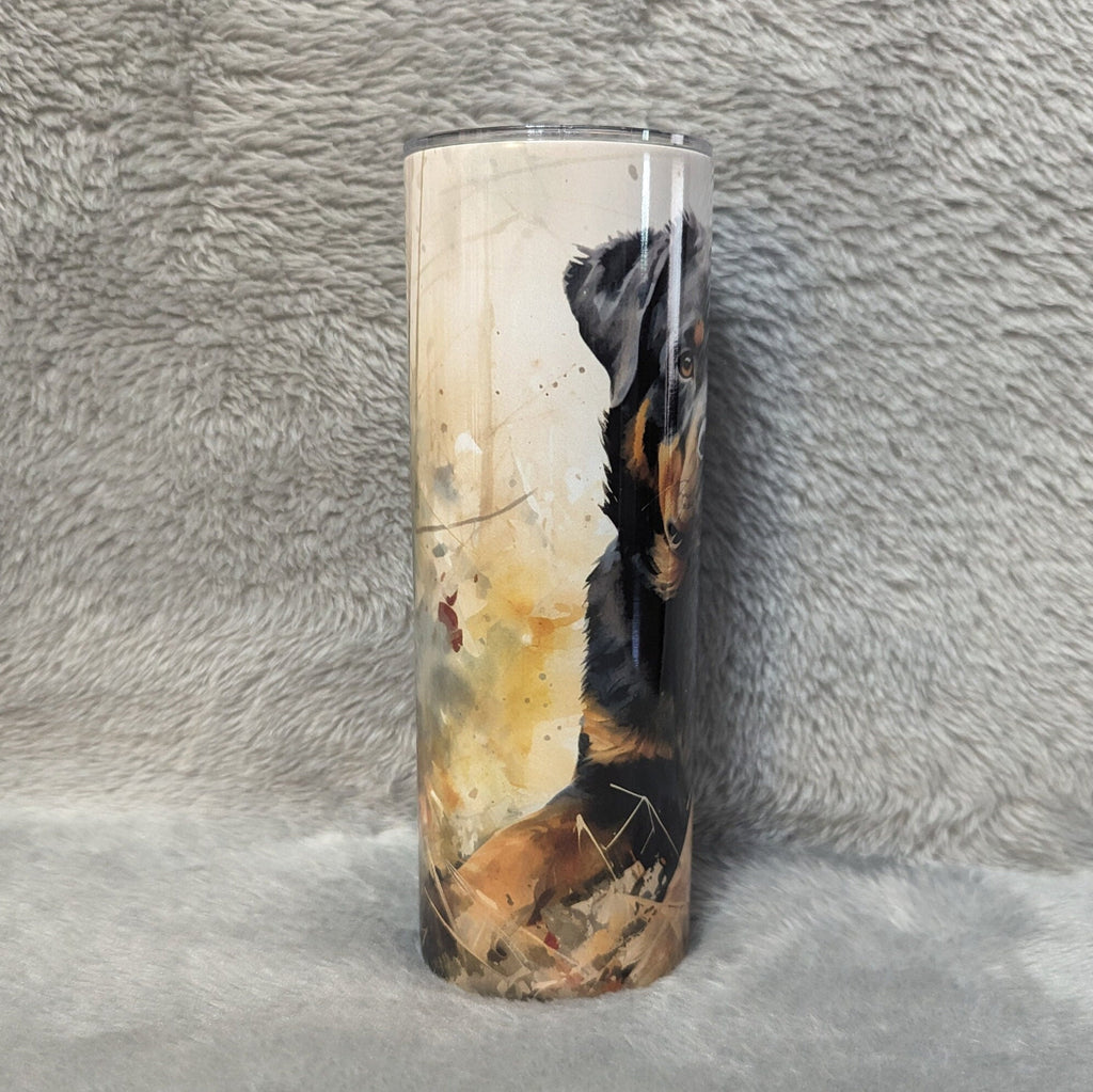 Rottweiler Tumbler That Can Be Personalized Includes A Straw, Dog Cup With Name, Dog Lover Tumbler, Dog Lover Gift, Hot Or Cold Drinks