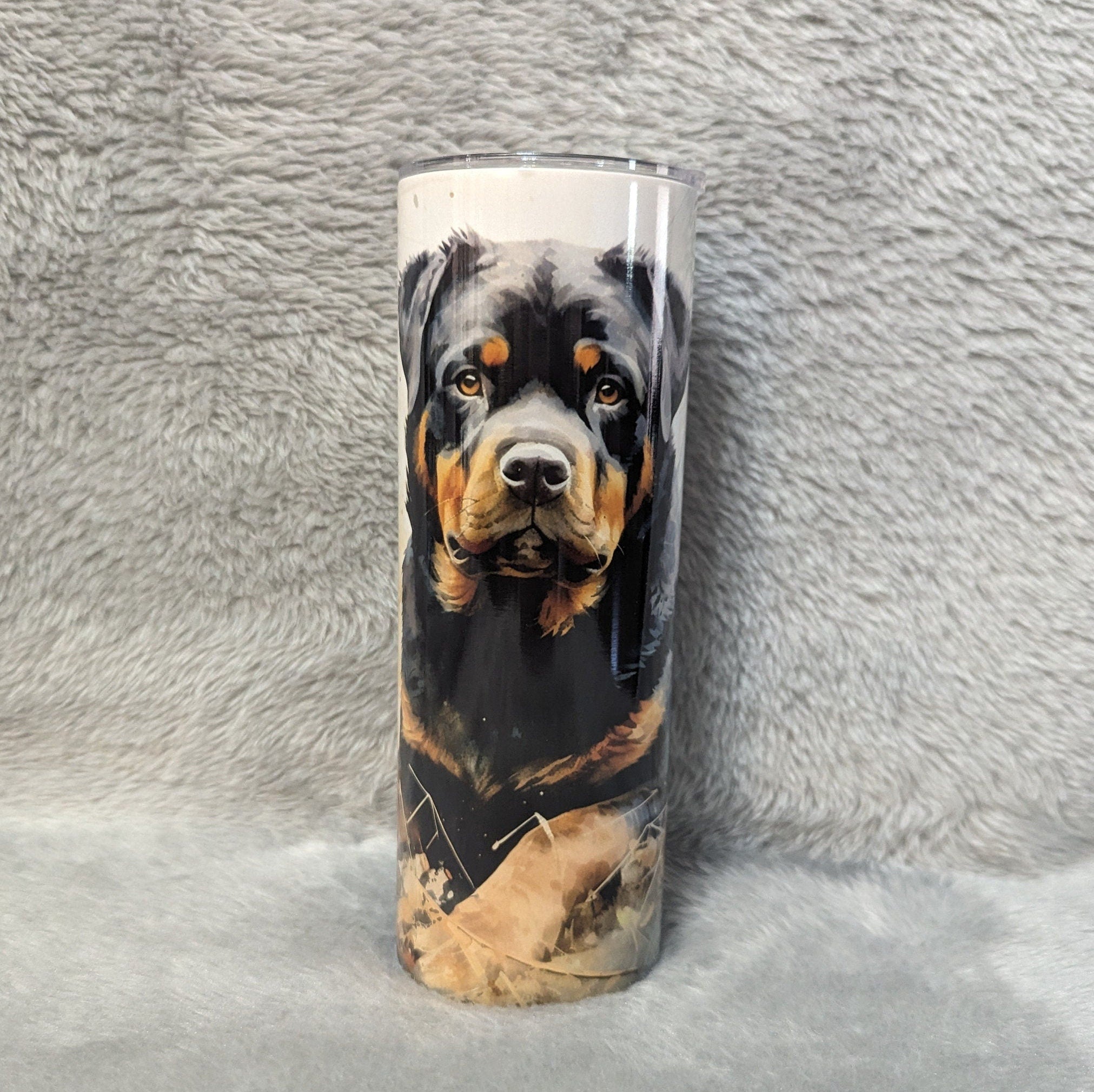 Rottweiler Tumbler That Can Be Personalized Includes A Straw, Dog Cup With Name, Dog Lover Tumbler, Dog Lover Gift, Hot Or Cold Drinks