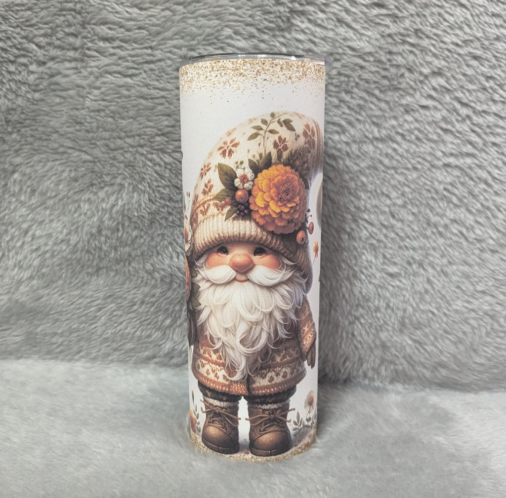 Gnome Tumbler With A Cute Gnome and A Glitter Design - Can Be Personalized, Gift For Her, Gnome Cup With Name, Gnome Lover Gift