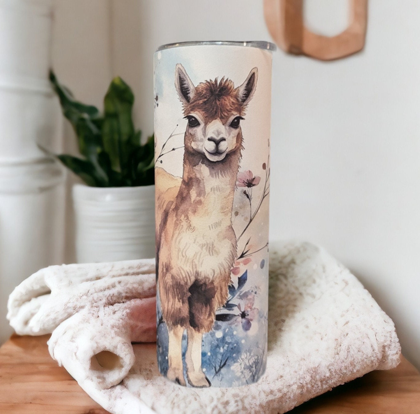 Llama Tumbler With Straw Can Be Personalized, Cup With Name, Llama Gift, 20oz Tumbler For Hot Or Cold Drinks -  For Home Or On The Go