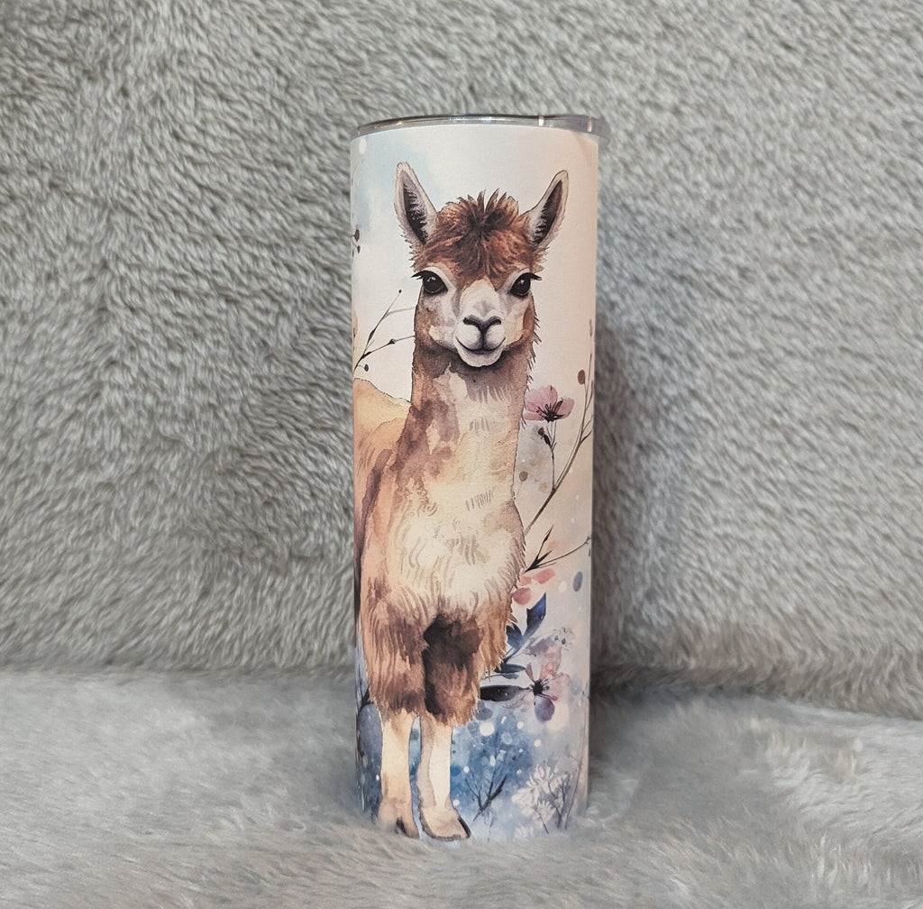 Llama Tumbler With Straw Can Be Personalized, Cup With Name, Llama Gift, 20oz Tumbler For Hot Or Cold Drinks -  For Home Or On The Go
