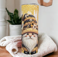 Bee Gnome Tumbler Can Be Personalized, Gnome Cup With Name, Gnome Tumbler, 20oz Tumbler With Straw For Hot Or Cold Drinks