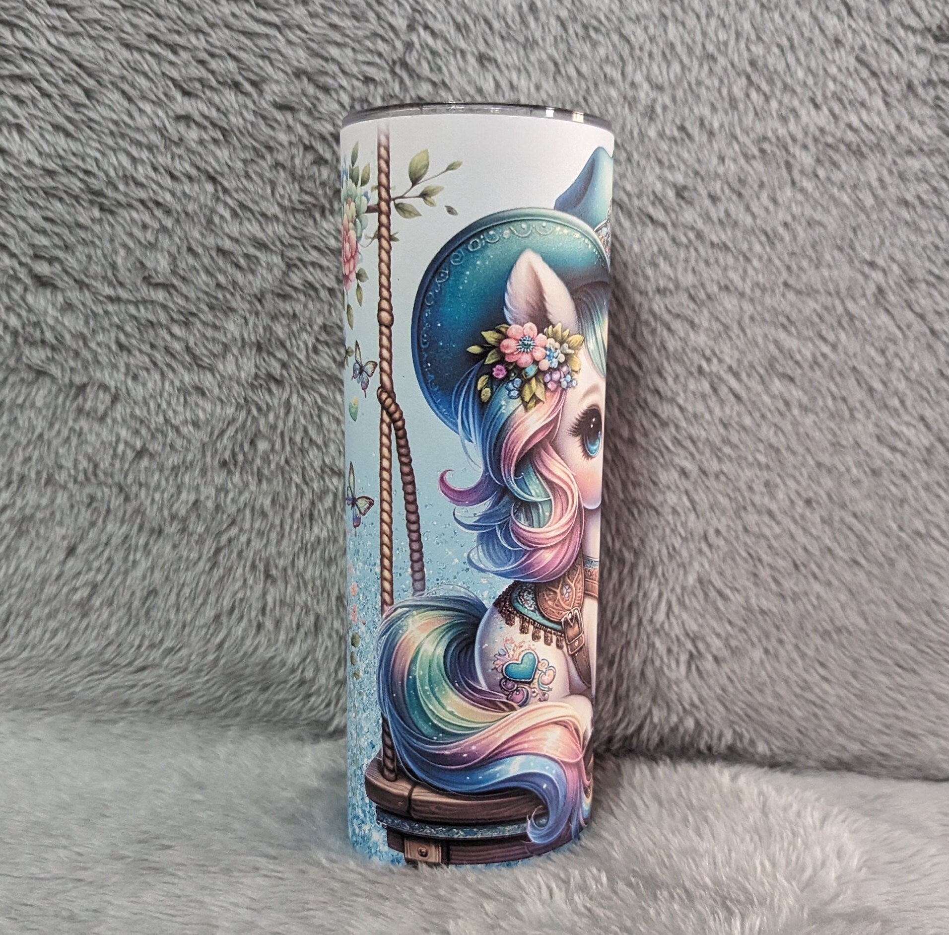 Cowgirl Pony Tumbler With A Glitter Design and Reusable straw, Can Be Personalized, Horse Gift, Cup With Name, Gift For Her, 20oz Tumbler