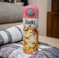 Cute Giraffe Water Bottle 12oz With Reusable Straw Can Be Personalized