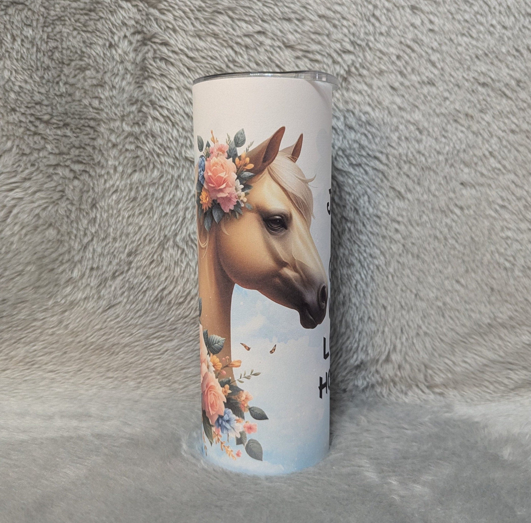 Just A Girl Who Loves Horses Tumbler With Reusable Straw, Can Be Personalized, Horse Lover Gift, Great For Every day Use, Hot or Cold Drinks