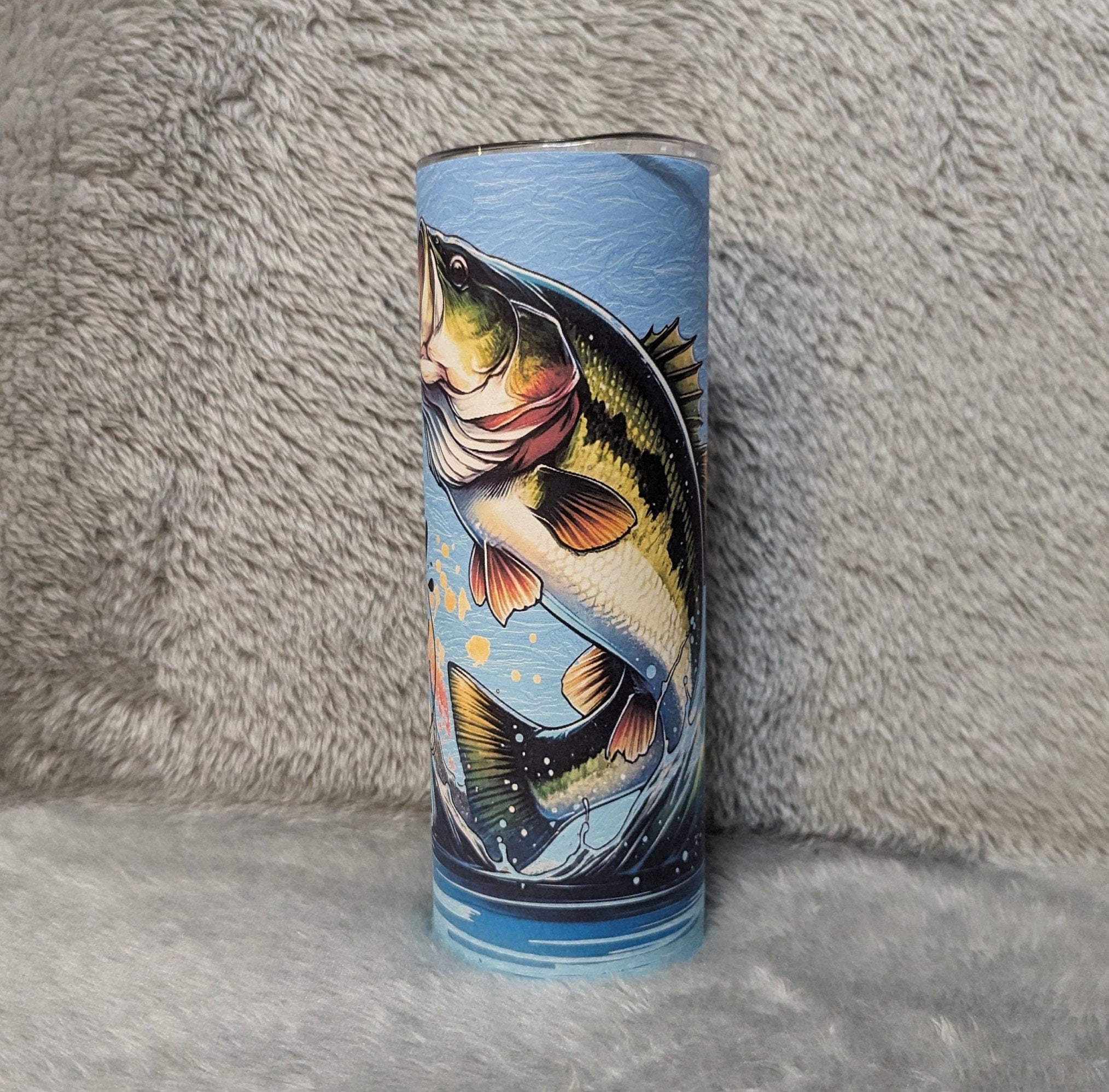 Best Dad Ever Fish Tumbler Can Be Personalized, Great Gift For Dad, 20oz Tumbler With Reusable Straw, Hot Or Cold Drinkware