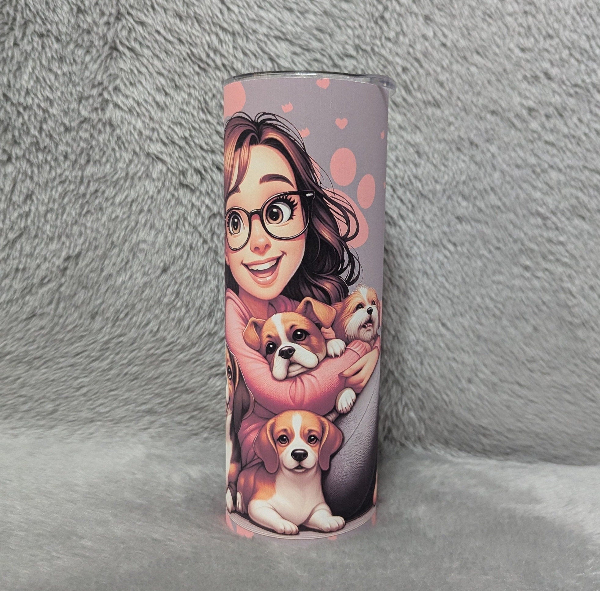 Crazy Dog Lady Tumbler Can Be Personalized, Dog Mom Tumbler, Dog Gifts, Includes Reusable Straw, For Home Or On The Go Hot Or Cold Drink