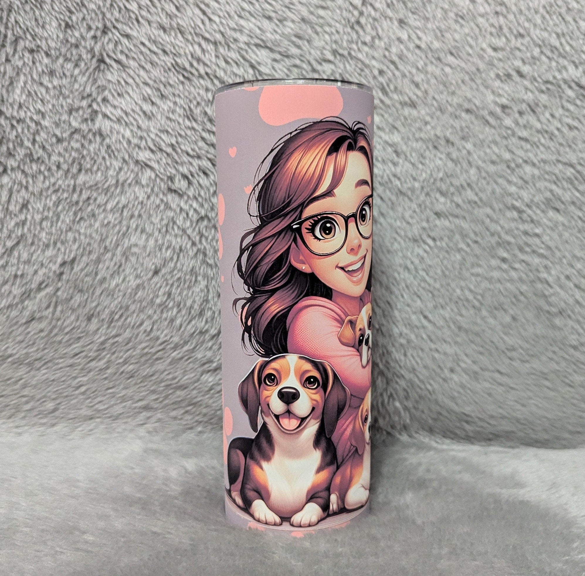 Crazy Dog Lady Tumbler Can Be Personalized, Dog Mom Tumbler, Dog Gifts, Includes Reusable Straw, For Home Or On The Go Hot Or Cold Drink