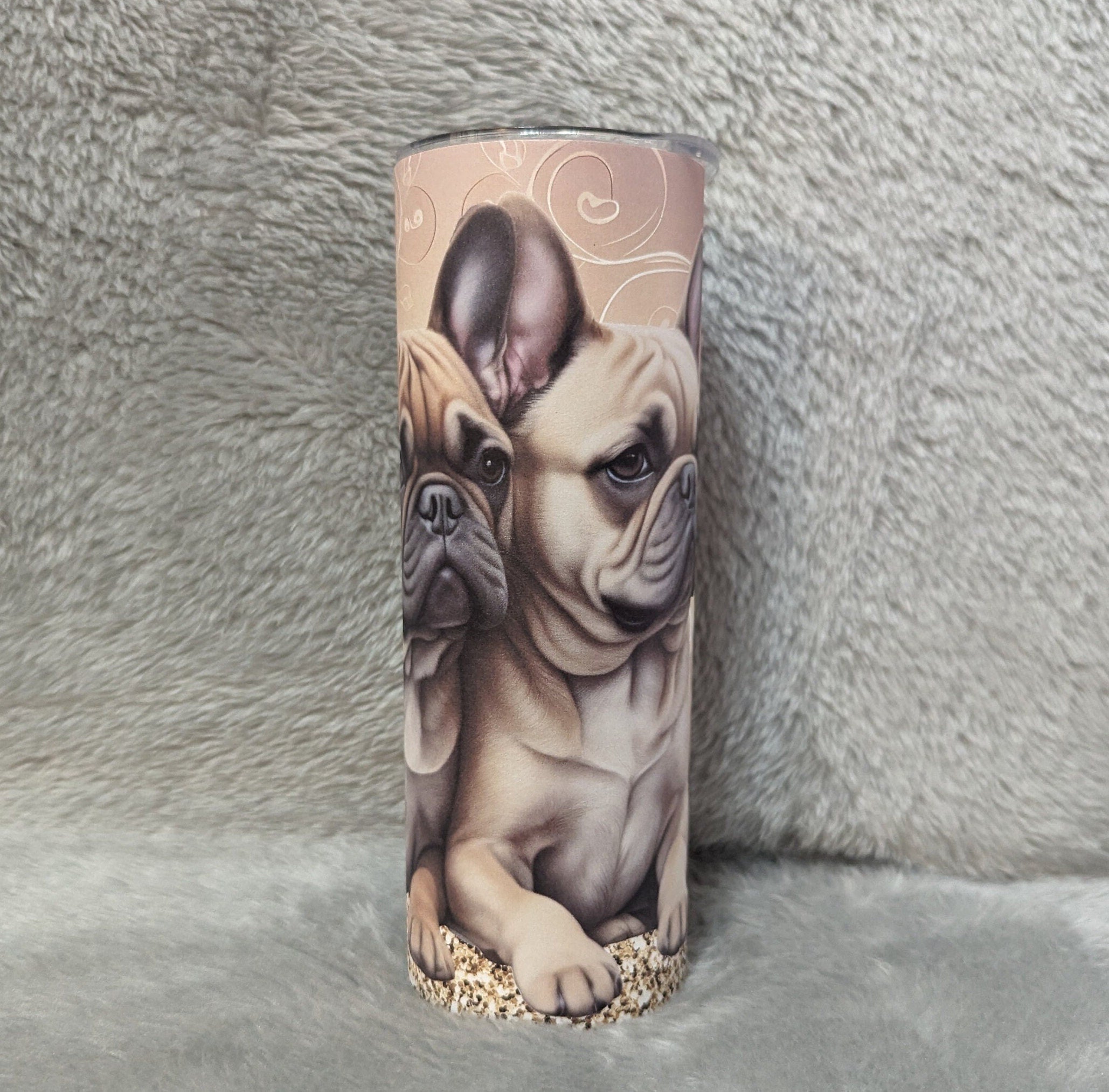 French Bulldog Tumbler That Can Be Personalized Includes A Straw, Dog Gifts, Dog Lover Tumbler, Dog Lover Gift, Hot Or Cold Drinks