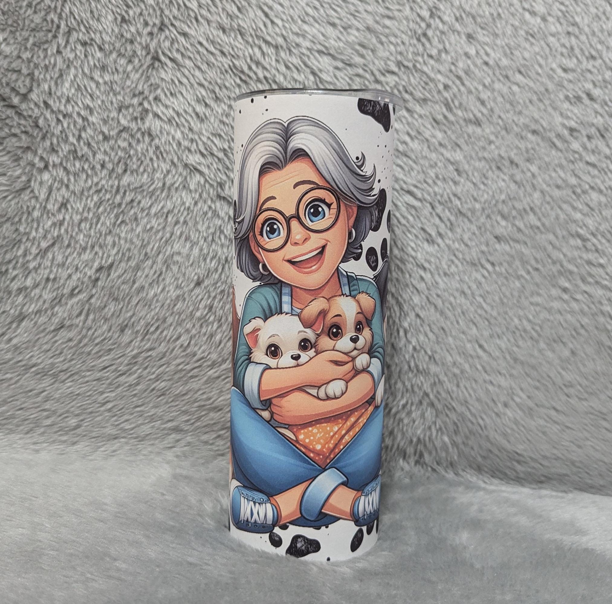 Dog Mom Tumbler, Crazy Dog Lady Tumbler Can Be Personalized, Dog Gifts, Includes Reusable Straw, For Home Or On The Go Hot Or Cold Drinks