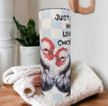 Just A Girl Who Loves Chickens Tumbler Can Be Personalized, Cute Chicken Lover Tumbler, Includes Reusable Straw, Hot Or Cold Drinks