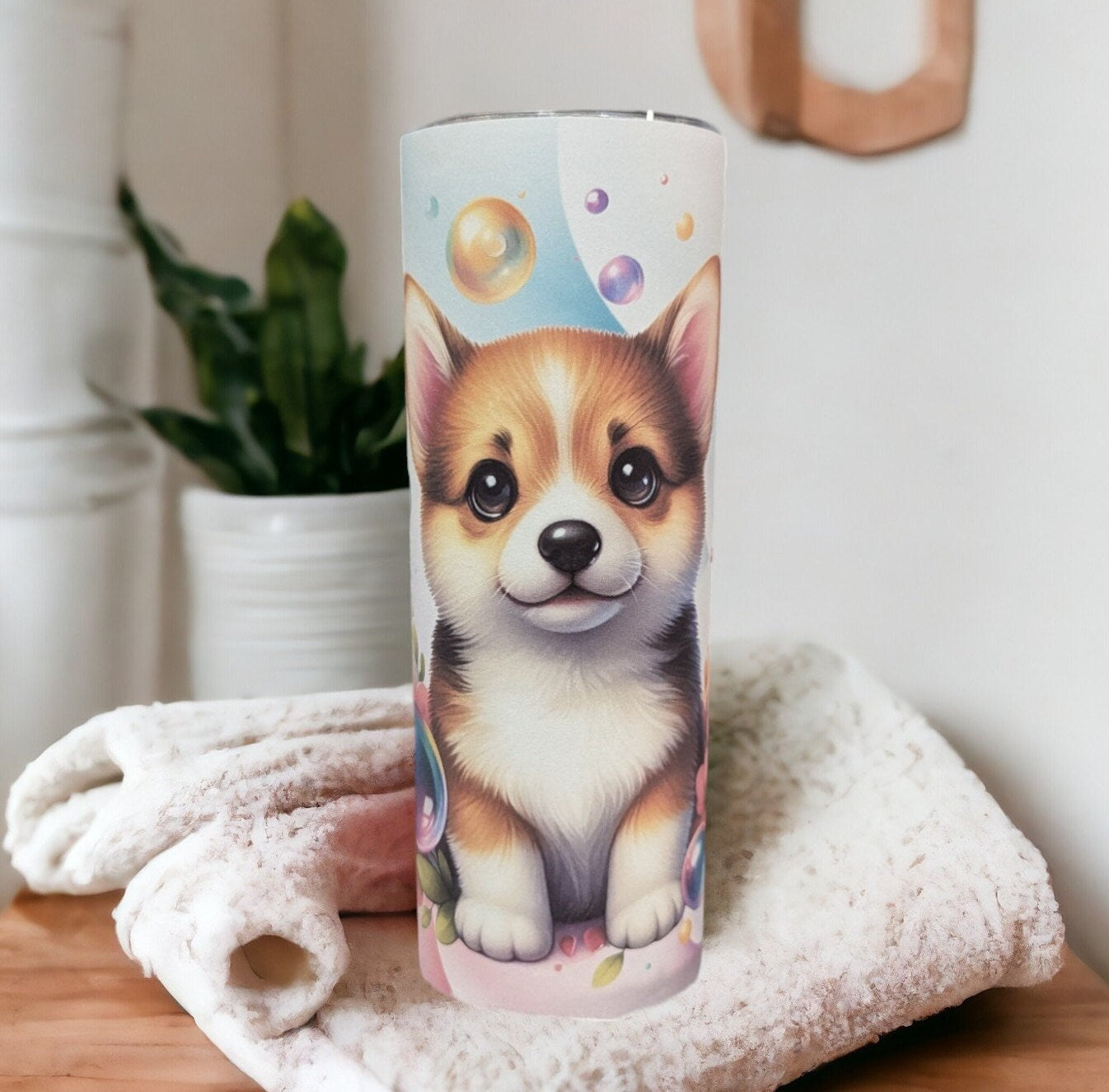 Corgi Tumbler That Can Be Personalized Includes A Straw, Dog Cup With Name, Dog Lover Gift, For Everyday Use - Hot Or Cold Drinks