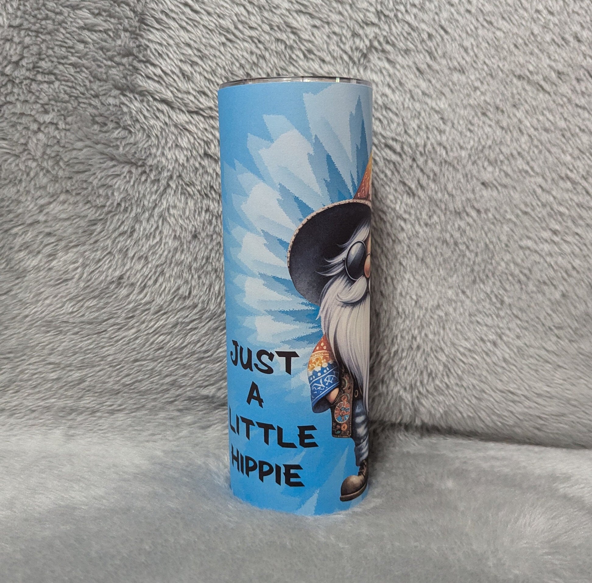Just A Little Hippie Gnome Tumbler Can Be Personalized, 20oz Tumbler With Straw, Gnome Gift, Great For Everyday Use - Hot Or Cold Drinks