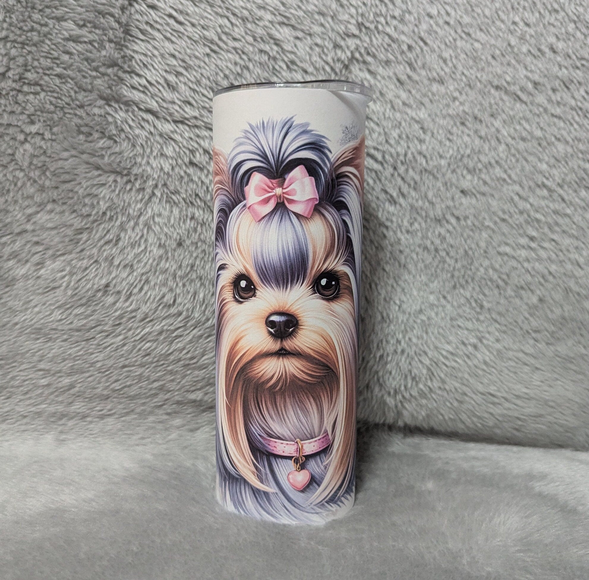 Yorkshire Terrier Dog Tumbler That Can Be Personalized Includes A Straw, Dog Cup With Name, Dog Lover Gift, Hot Or Cold Drinks