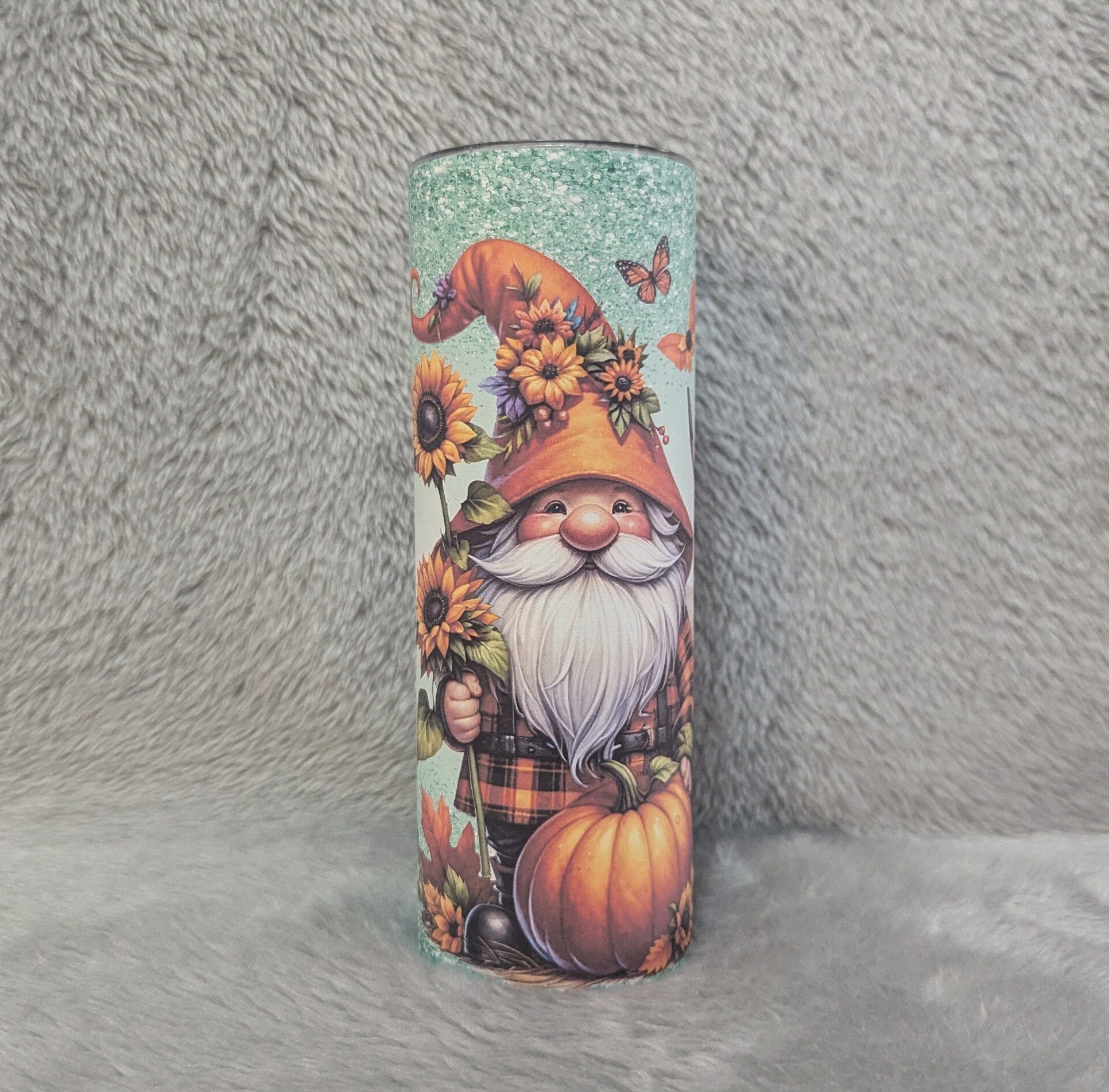 Gnome with Hyland Cow Tumbler Can Be Personalized, 20oz Tumbler With Straw, Gift For Idea, Great For Everyday Use - Hot Or Cold Drinks