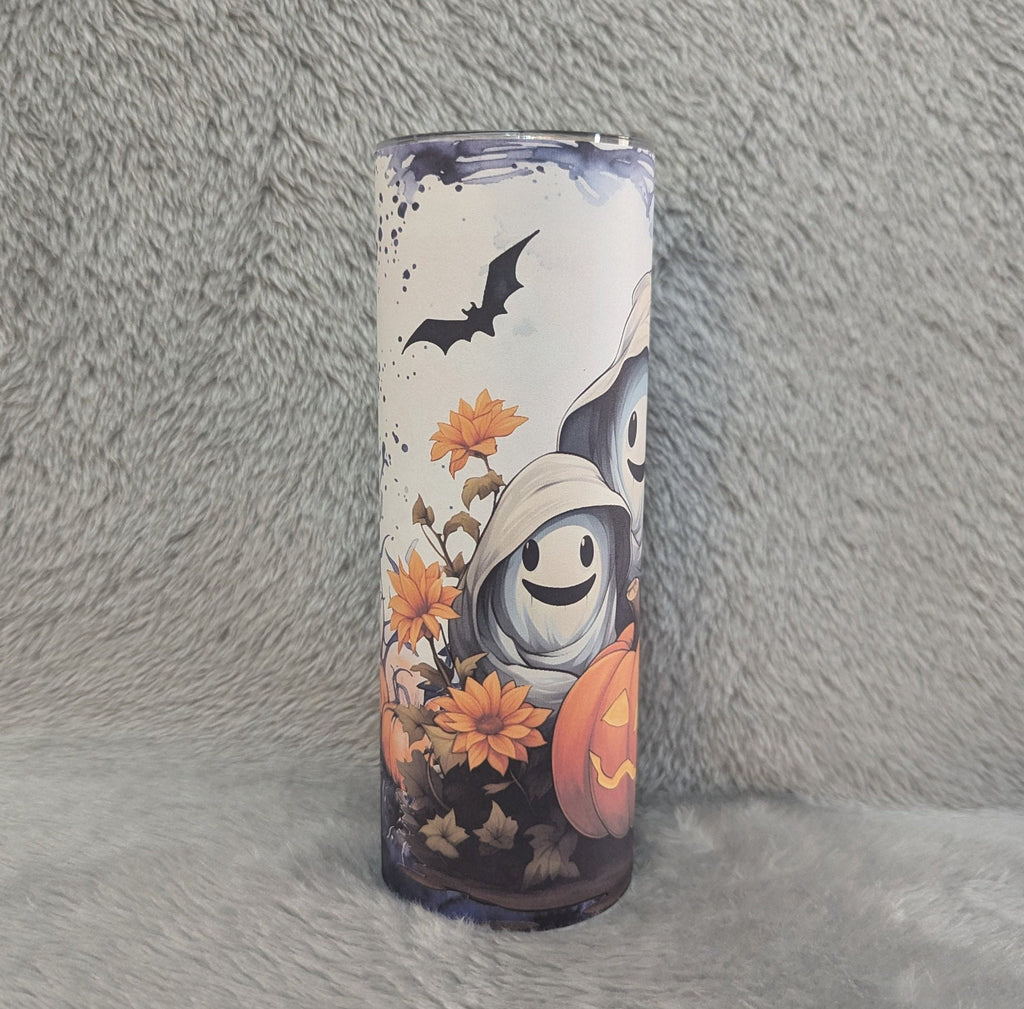 Cute Halloween Ghosts Tumbler, Halloween Cup, Ghosts Cup, Spooky Halloween Gift, 20oz Tumbler With Straw, Halloween Party Gift