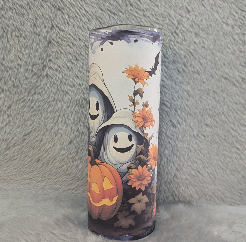 Cute Halloween Ghosts Tumbler, Halloween Cup, Ghosts Cup, Spooky Halloween Gift, 20oz Tumbler With Straw, Halloween Party Gift
