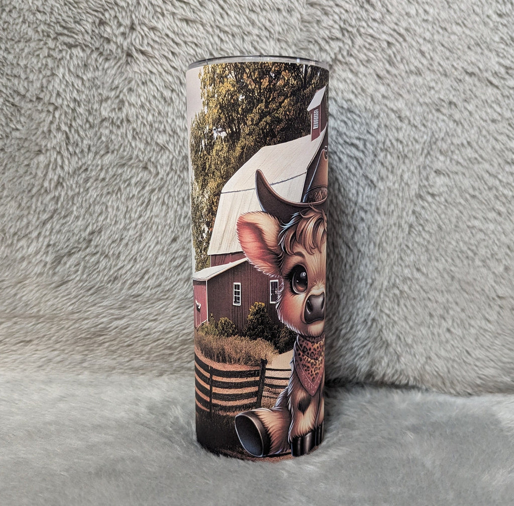 Highland Cow Cowboy Tumbler Can Be Personalized, Cow Tumbler, Cow Cup With Name, Great For Home Or On The Go Hot Or Cold Drinks