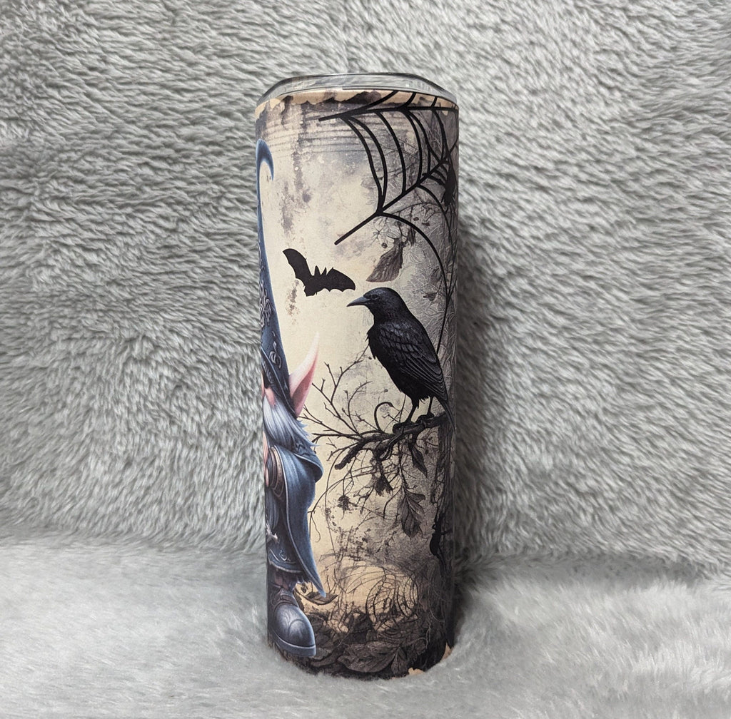Wizard Gnome Tumbler Can Be Personalized, Reusable Straw, Gnome Gift, 20oz Gnome Tumbler With Reusable Straw, Hot Or Cold Drinks