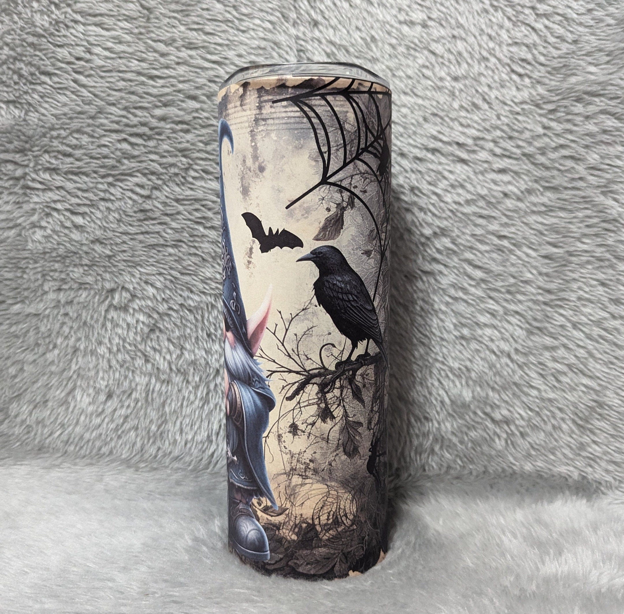Wizard Gnome Tumbler Can Be Personalized, Reusable Straw, Gnome Gift, 20oz Gnome Tumbler With Reusable Straw, Hot Or Cold Drinks
