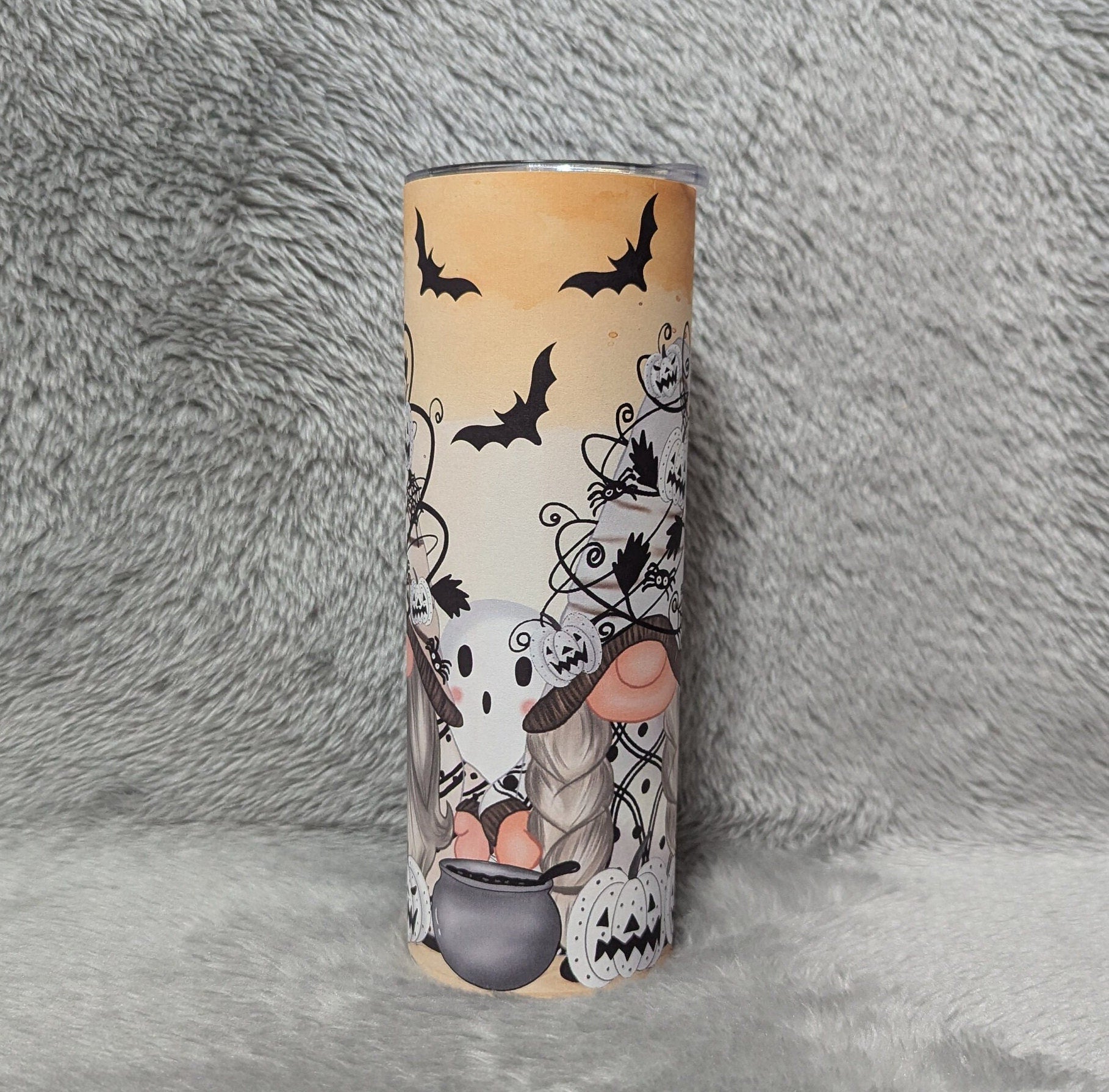 Cute Halloween Gnome Tumbler Can Be Personalized, Gnome Cup With Name, Halloween Cup, Personalized Gnome tumbler, Halloween Party Gift
