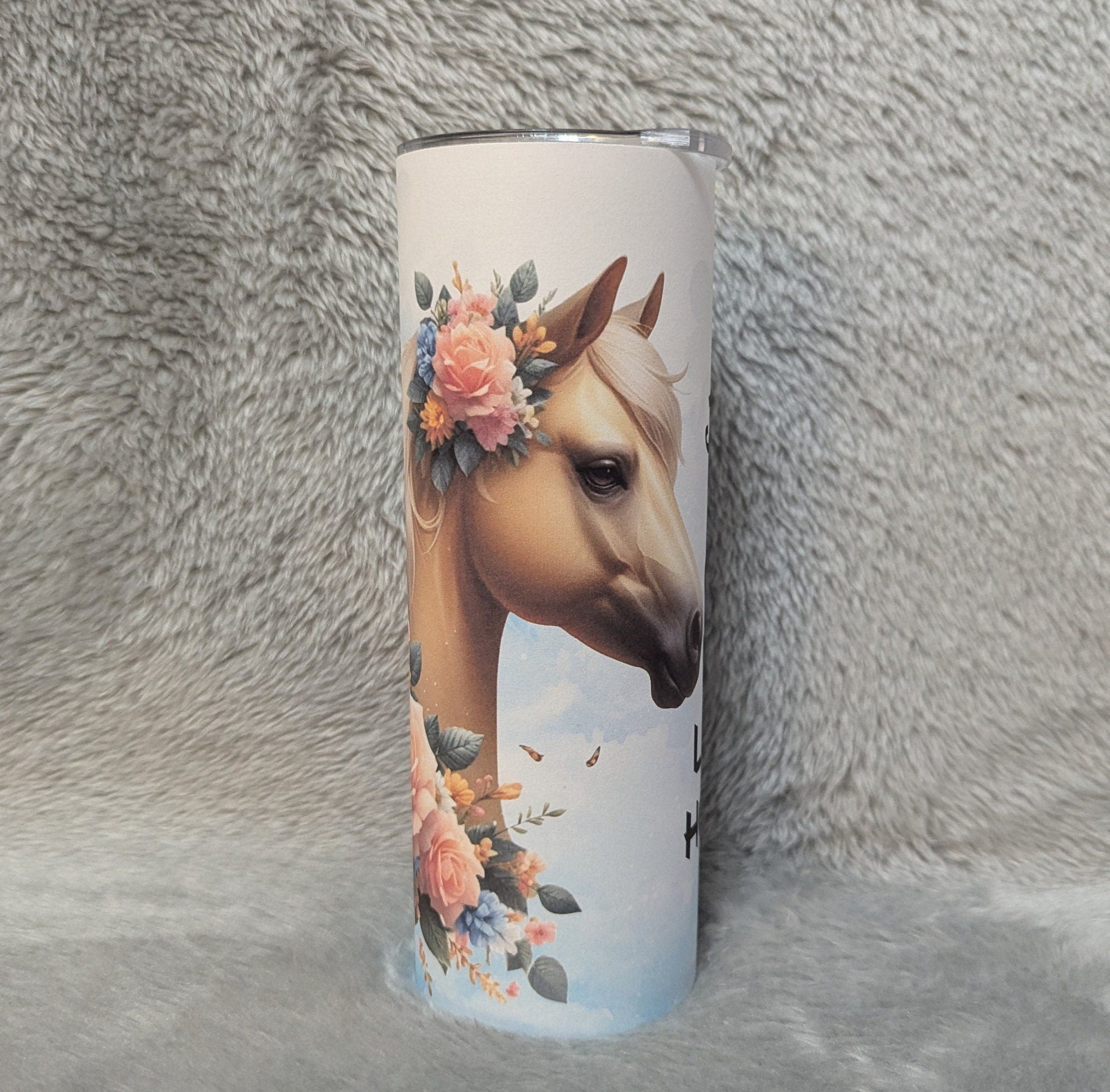 Just A Girl Who Loves Horses Tumbler With Reusable Straw, Can Be Personalized, Horse Lover Gift, Great For Every day Use, Hot or Cold Drinks