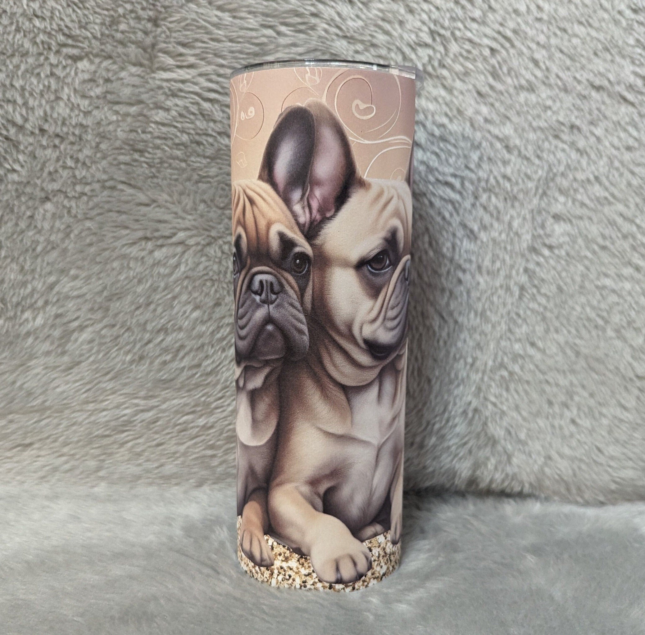 French Bulldog Tumbler That Can Be Personalized Includes A Straw, Dog Gifts, Dog Lover Tumbler, Dog Lover Gift, Hot Or Cold Drinks