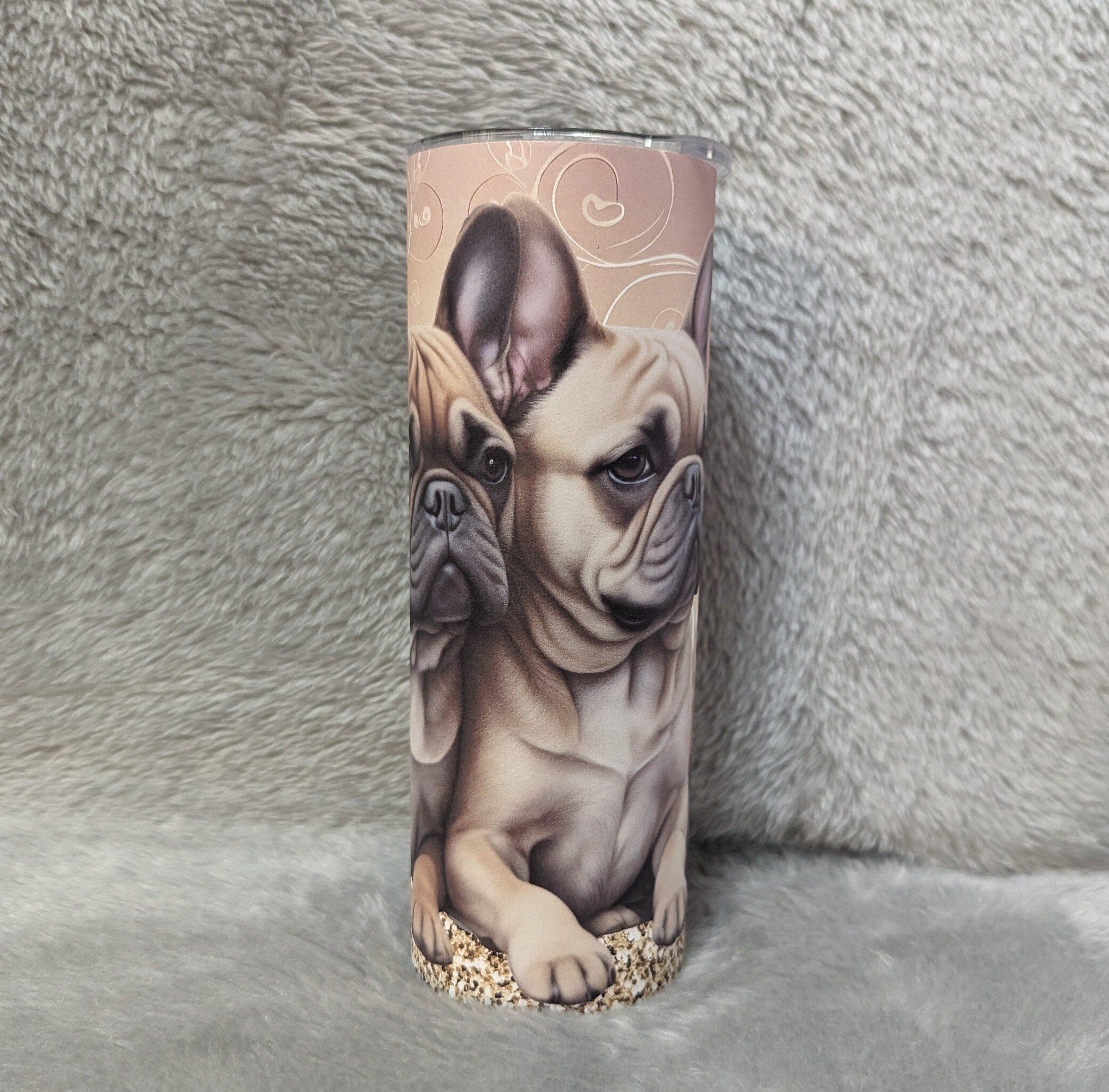 French Bulldog Tumbler That Can Be Personalized Includes A Straw, Dog Gifts, Dog Lover Tumbler, Dog Lover Gift, Hot Or Cold Drinks