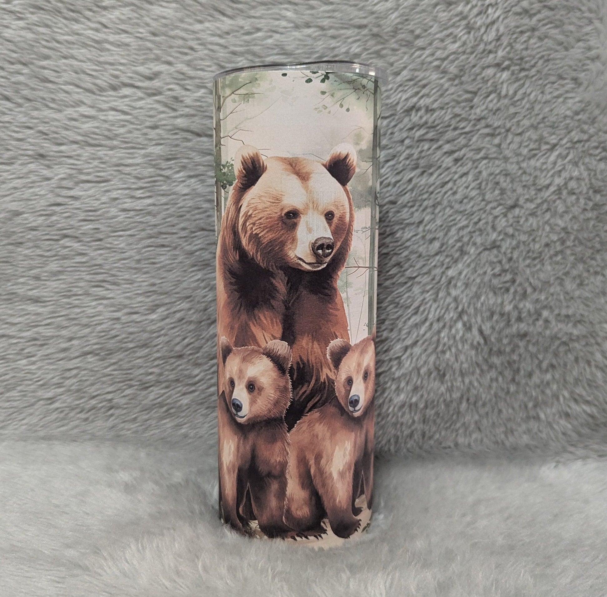 Brown Bear Tumbler Can Be Personalized, Great Gift For Any Bear Lover, 20oz Tumbler With Straw - Hot Or Cold Drinks