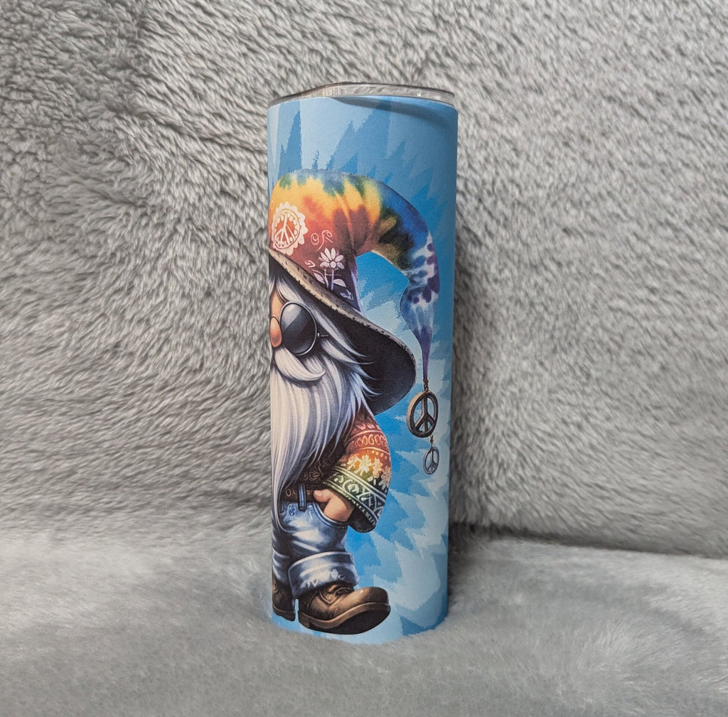 Just A Little Hippie Gnome Tumbler Can Be Personalized, 20oz Tumbler With Straw, Gnome Gift, Great For Everyday Use - Hot Or Cold Drinks