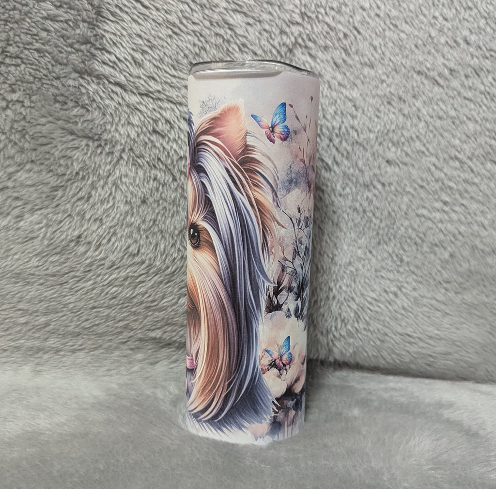 Yorkshire Terrier Dog Tumbler That Can Be Personalized Includes A Straw, Dog Cup With Name, Dog Lover Gift, Hot Or Cold Drinks
