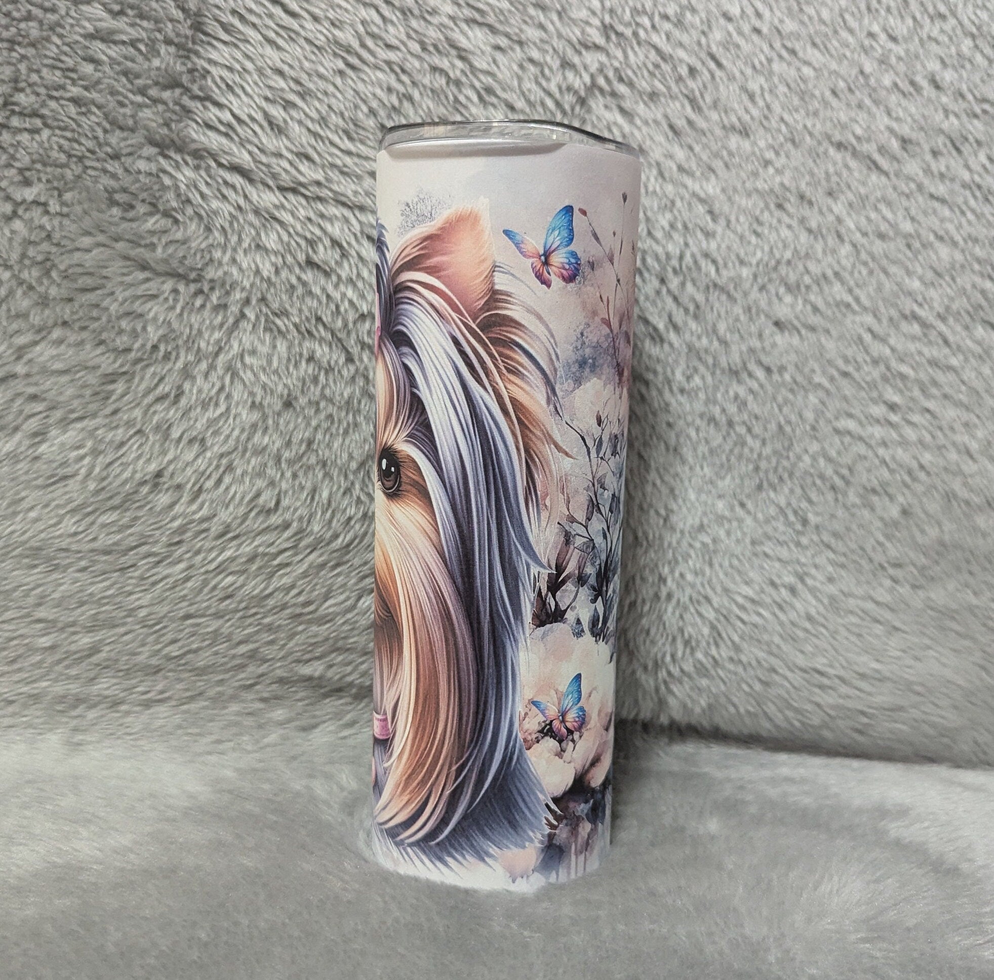 Yorkshire Terrier Dog Tumbler That Can Be Personalized Includes A Straw, Dog Cup With Name, Dog Lover Gift, Hot Or Cold Drinks