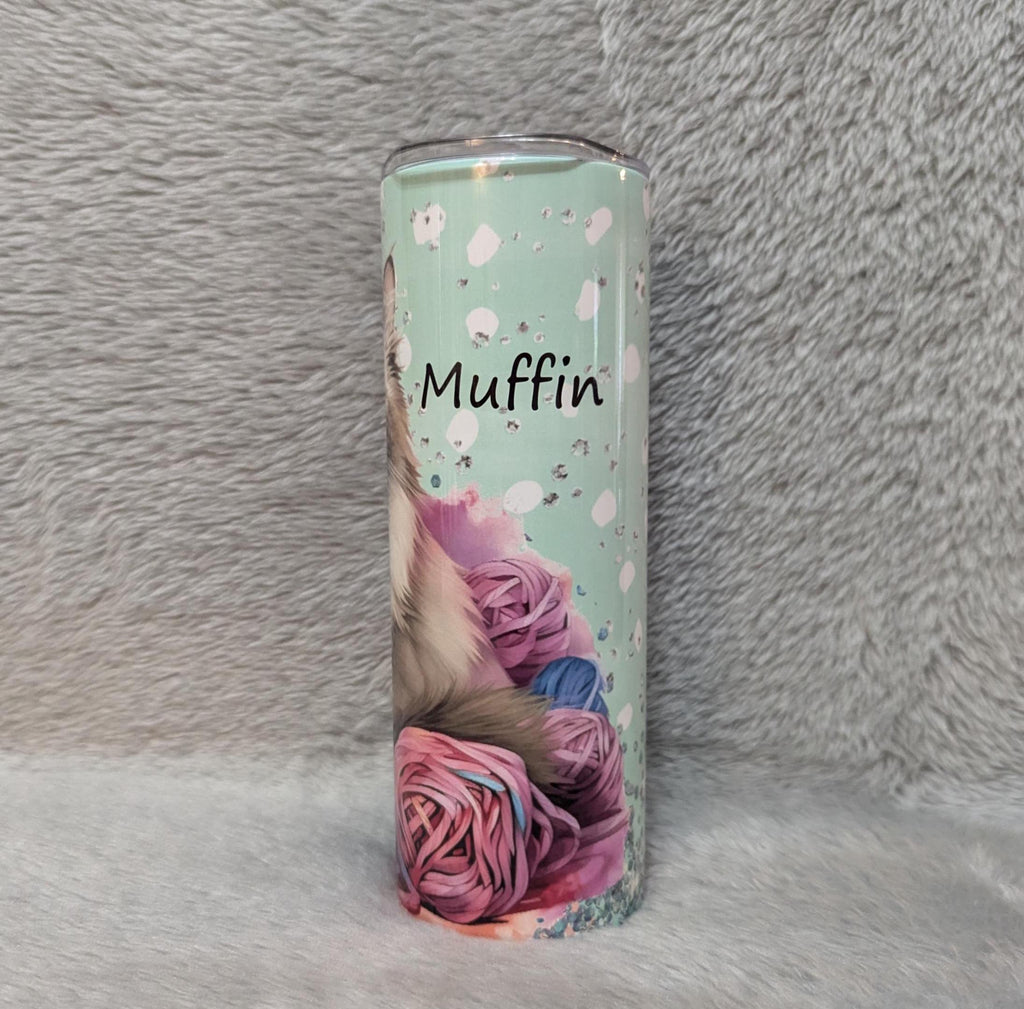 Cat Tumbler Can Be Personalized, Cup With Name, Gift For Ragdoll Cat Lovers, 20oz Tumbler With Reusable Straw - Hot Or Cold Drinks