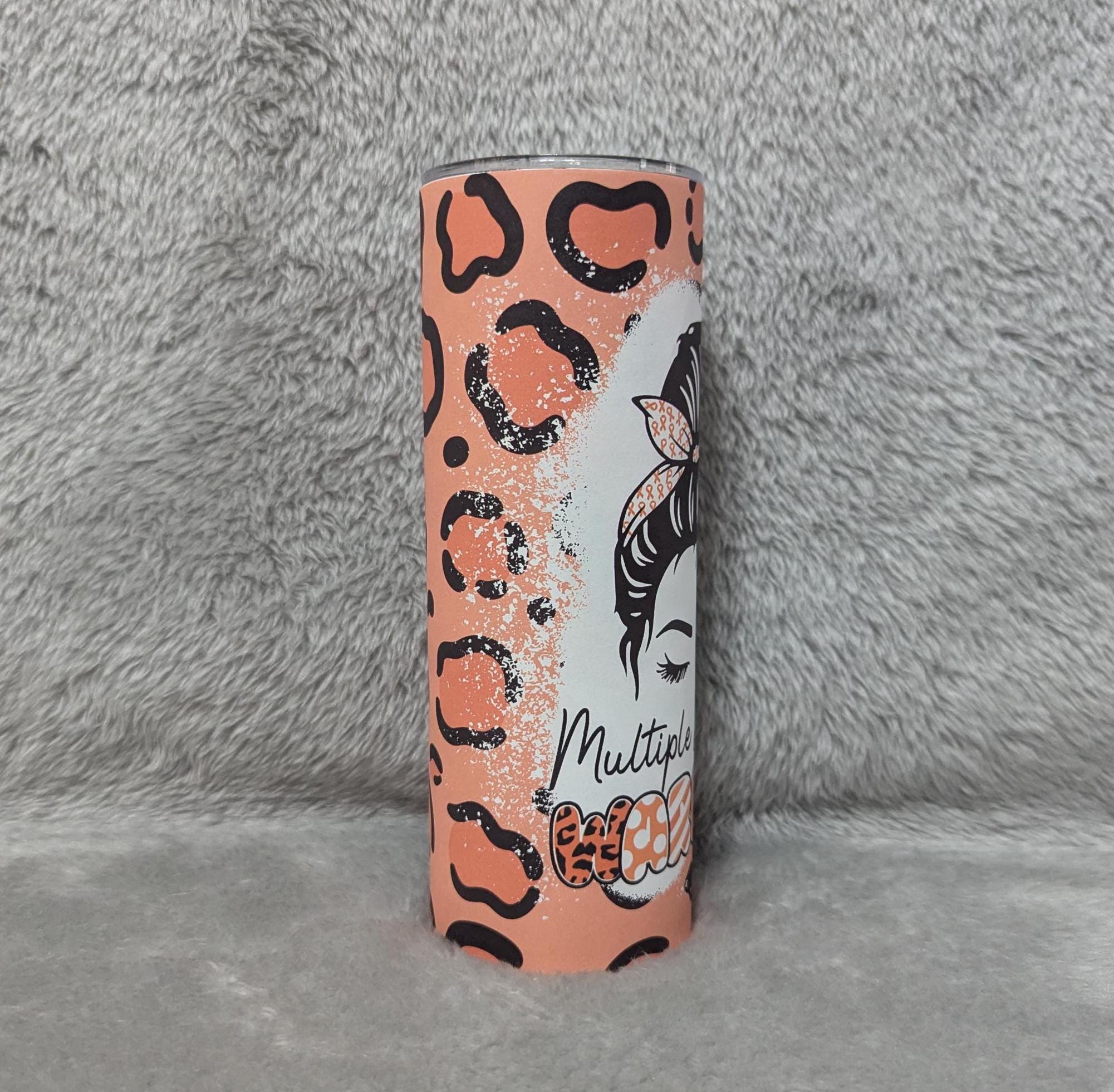 Multiple Sclerosis Tumbler 20oz With Reusable Straw, Can Be Personalized