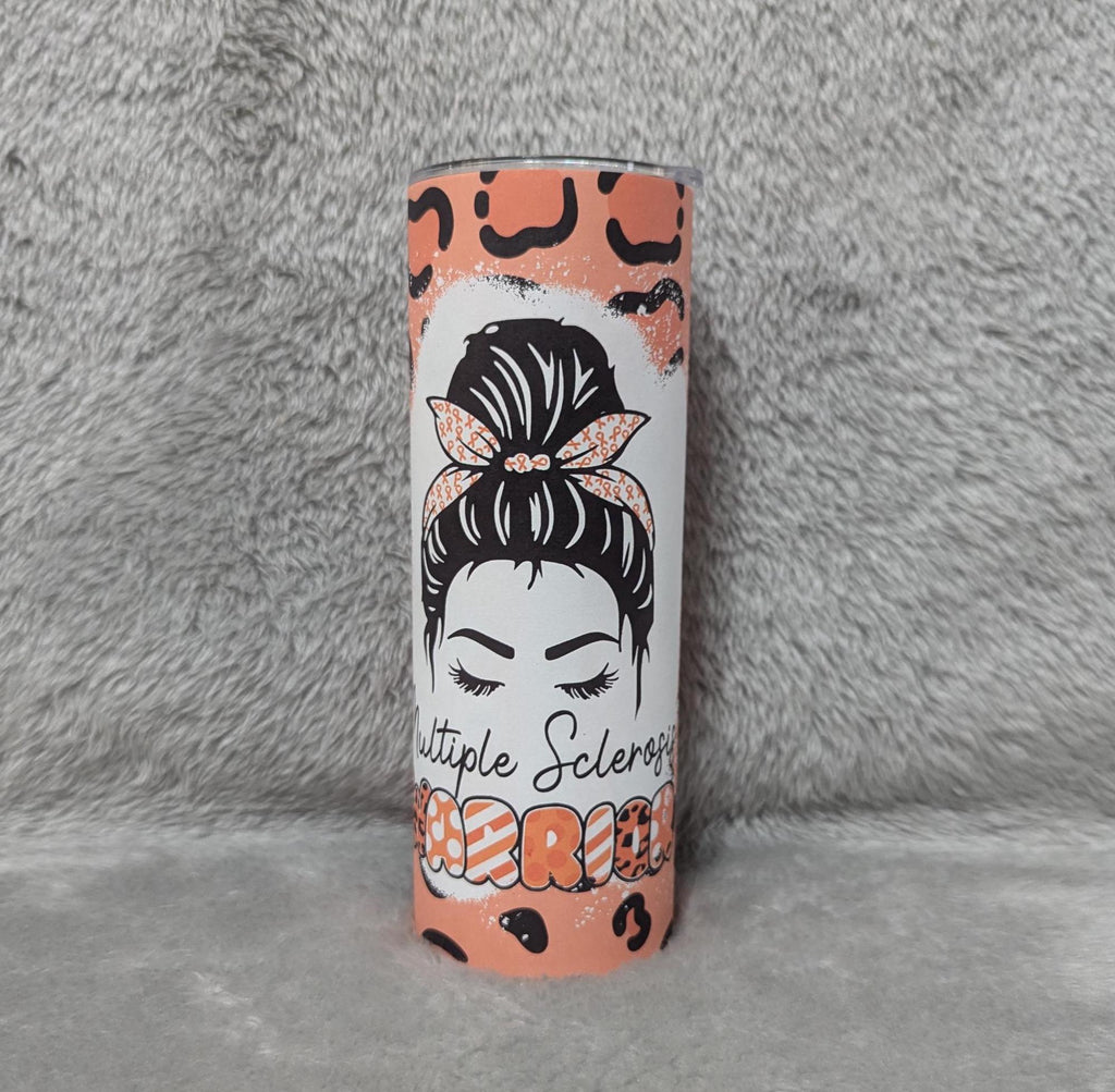 Multiple Sclerosis Tumbler 20oz With Reusable Straw, Can Be Personalized
