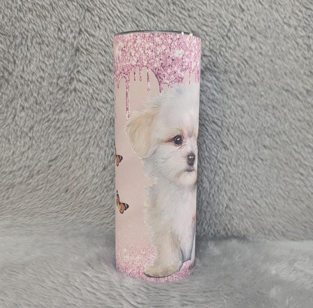 Maltese Poodle Tumbler That Can Be Personalized Includes A Straw, Dog Cup With Name, Dog Lover Tumbler, Dog Lover Gift, Hot Or Cold Drinks