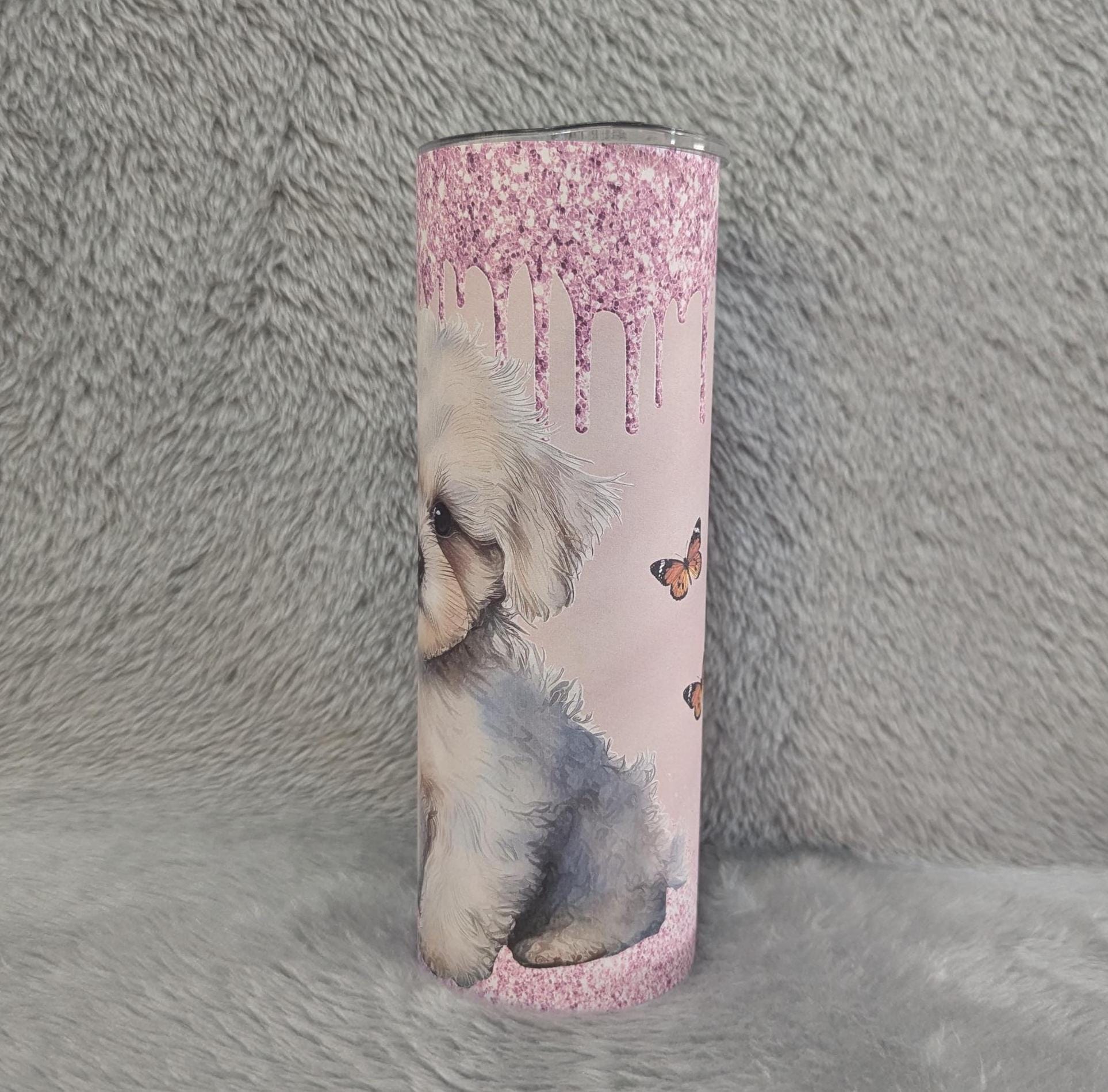 Maltese Poodle Tumbler That Can Be Personalized Includes A Straw, Dog Cup With Name, Dog Lover Tumbler, Dog Lover Gift, Hot Or Cold Drinks