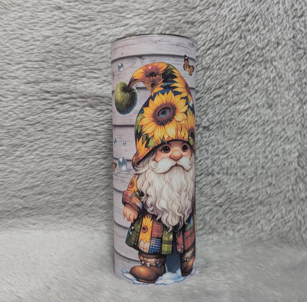 Gnome With Highland Cow Tumbler Can Be Personalized, Includes A Reusable Straw, 20oz Tumbler, Gnome Lover Gift, For Home Work Or On The Go
