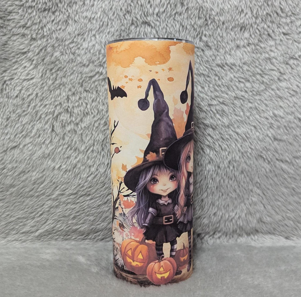 Halloween Witches Tumbler 20oz With Reusable Straw, Can Be Personalized