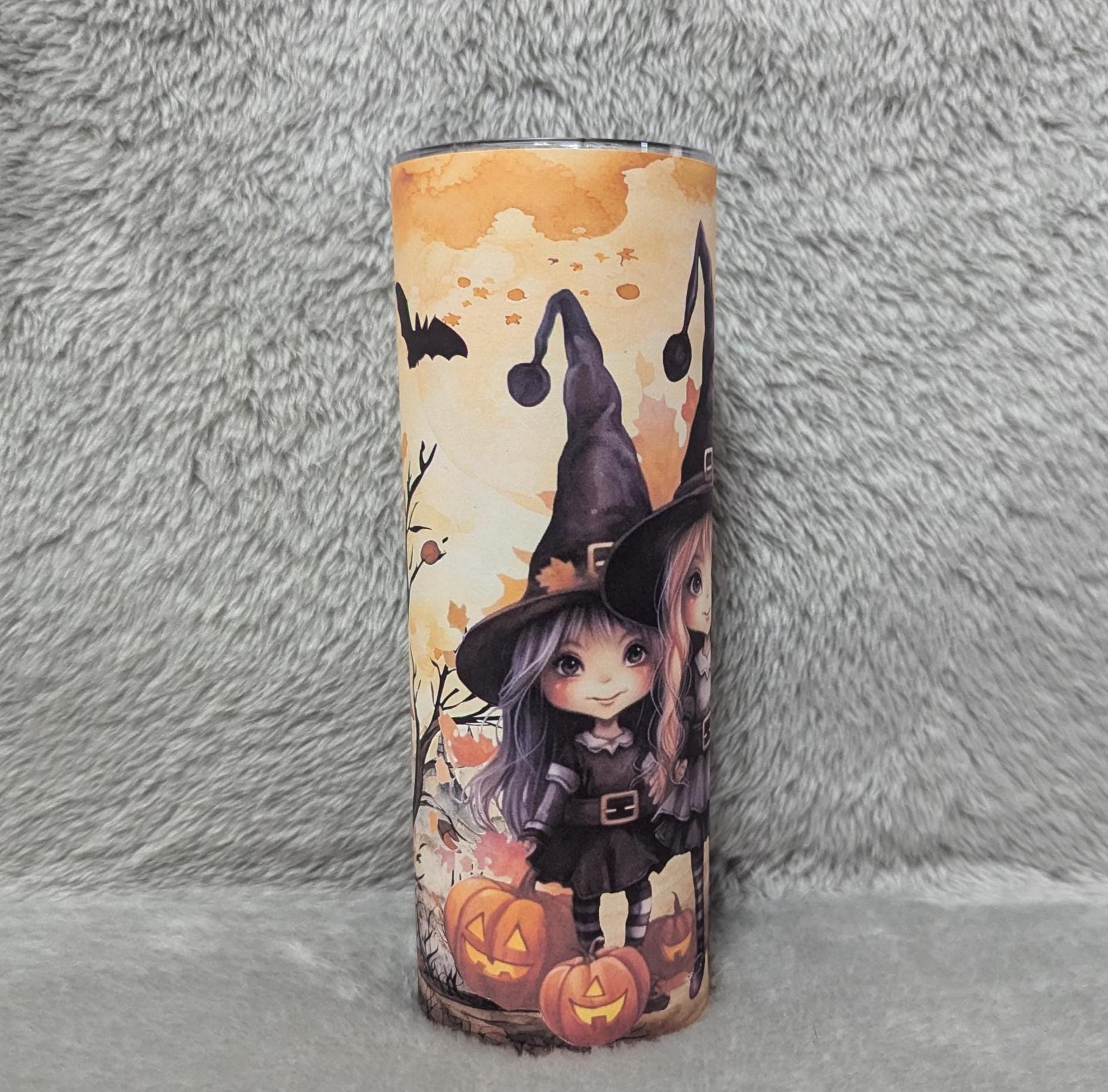 Halloween Witches Tumbler 20oz With Reusable Straw, Can Be Personalized
