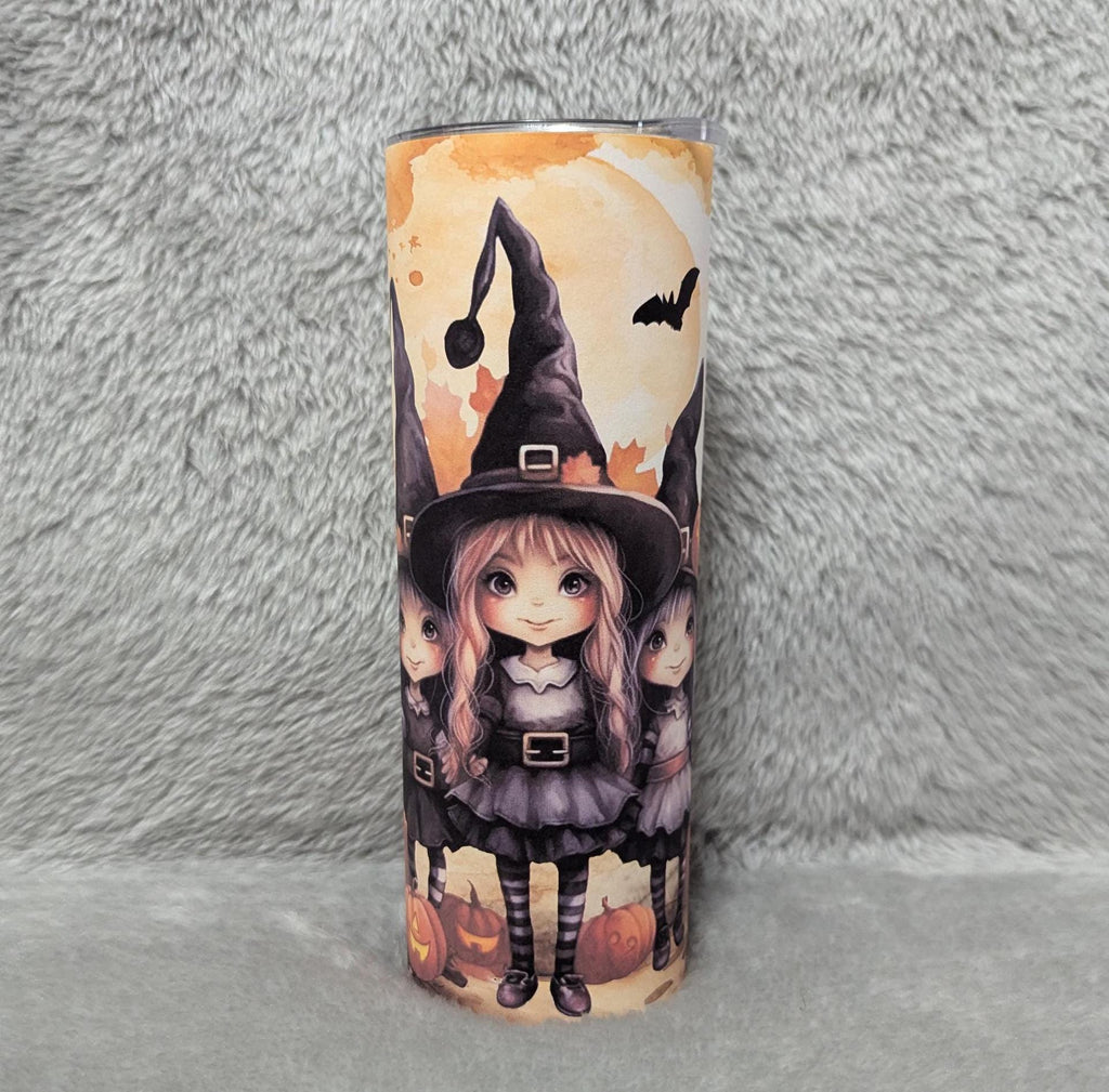Halloween Witches Tumbler 20oz With Reusable Straw, Can Be Personalized