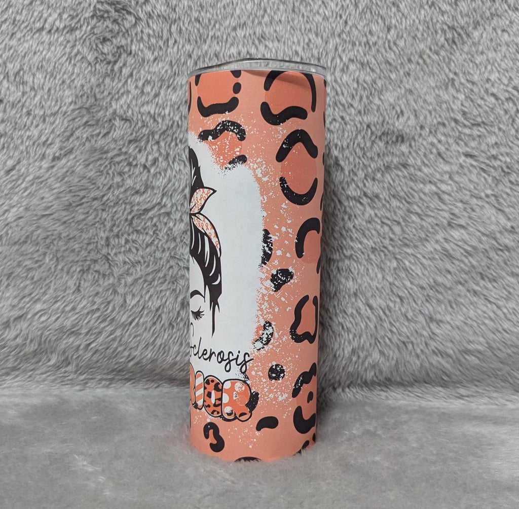 Multiple Sclerosis Tumbler 20oz With Reusable Straw, Can Be Personalized