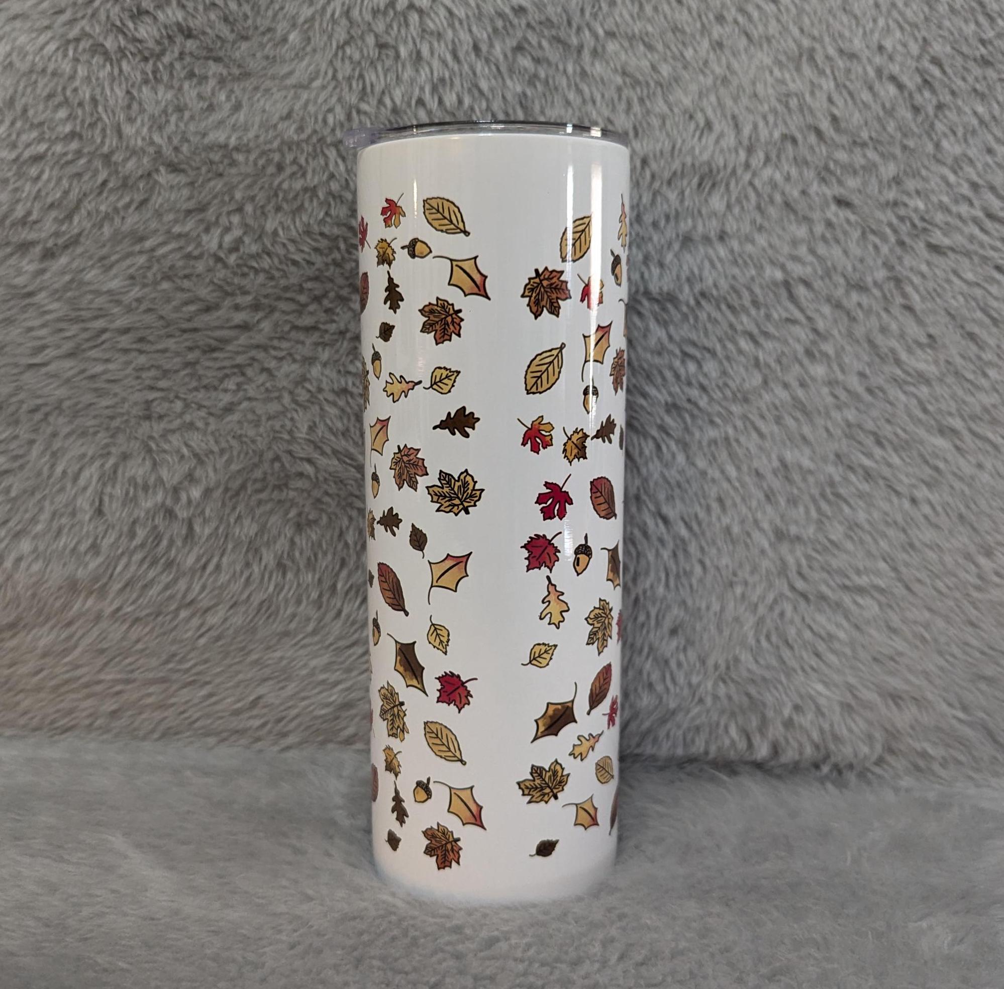 Pumpkin Spice Fall Tumbler 20oz With Reusable Straw