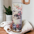 Ragdoll Kitten With Flowers and Butterflies Tumbler Can Be  Personalized, Cup With Name, Cat Gift, For Everyday Use - Hot Or Cold Drinks