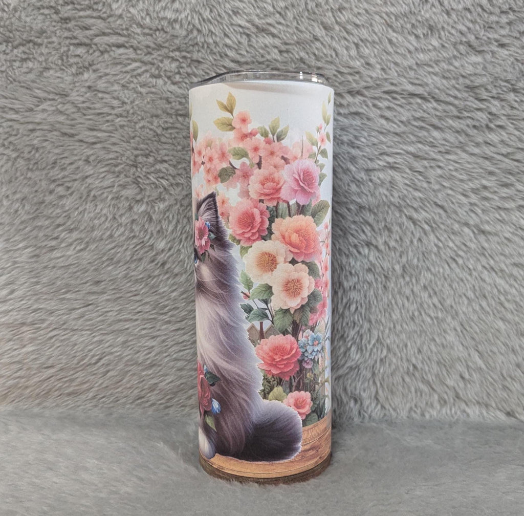 Ragdoll Kitten With Flowers and Butterflies Tumbler Can Be  Personalized, Cup With Name, Cat Gift, For Everyday Use - Hot Or Cold Drinks