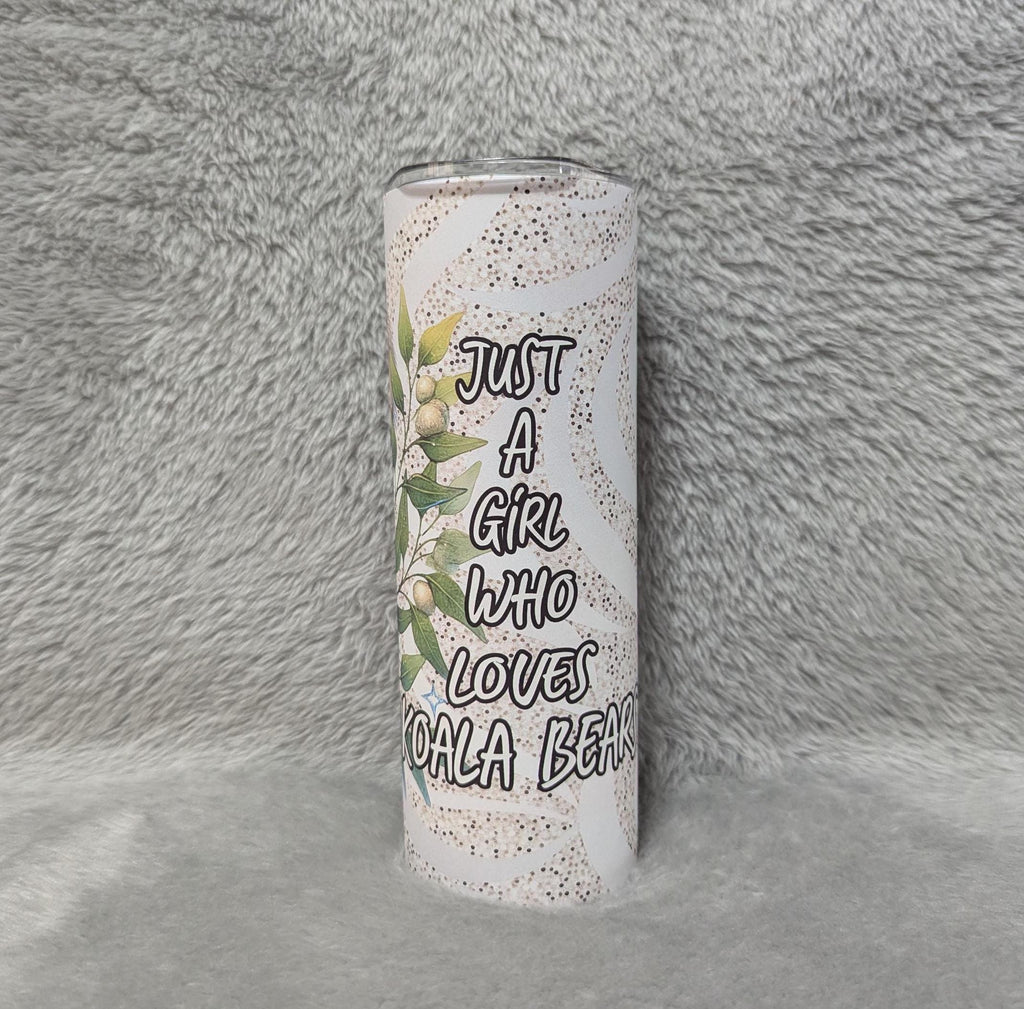 Just A Girl Who Loves Koala Bears Tumbler Can Be Personalized, Koala Bear Cup, Koala Bear Gift, Great For Everyday Use - Hot Or Clod Dinks
