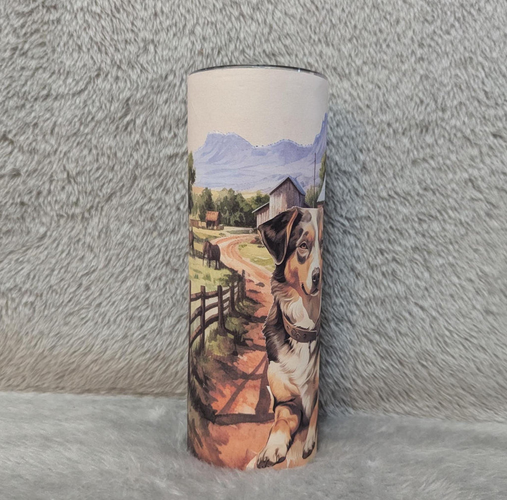Australian Shepherd 20oz Tumbler Can Be Personalized, Dog Tumbler, Dog Cup, Australian Shephard Cup, Dog Lover Tumbler, Dog Lover Gift